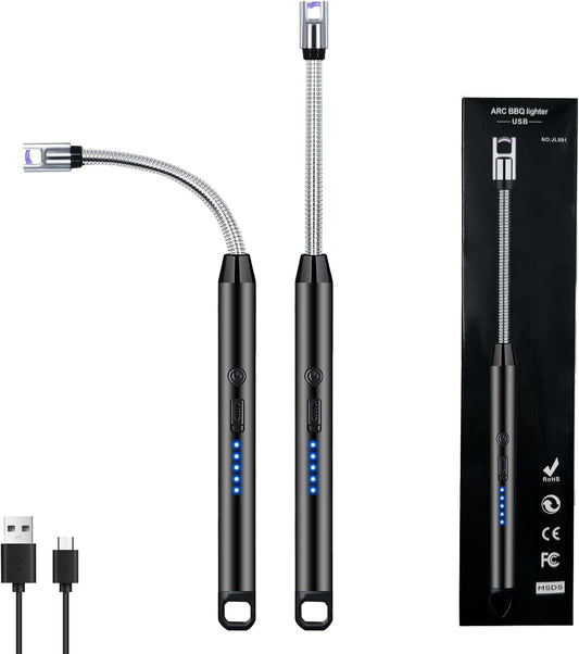 Rechargeable Electric Plasma Lighter – USB Flexible Neck Windproof Candle & Kitchen Lighter