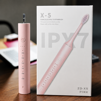 X-5 Sonic Electric Toothbrush | 6 Brushing Modes | IPX7 Waterproof | Available in White, Pink & Green