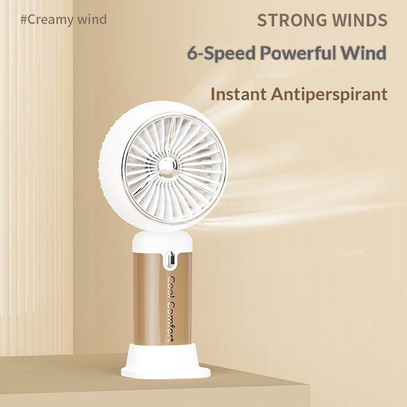 Premium Portable Rechargeable Mini Fan – USB Handheld & Desktop Cooling Fan with 3 Speed Modes