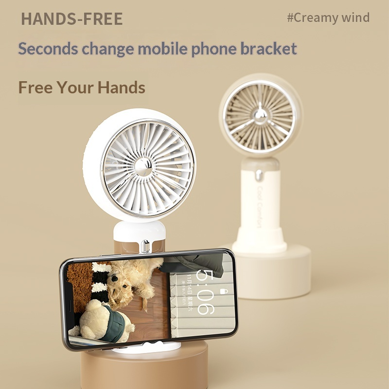 Premium Portable Rechargeable Mini Fan – USB Handheld & Desktop Cooling Fan with 3 Speed Modes