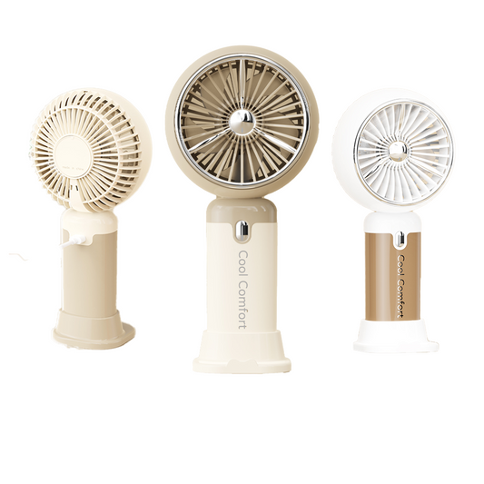 Premium Portable Rechargeable Mini Fan – USB Handheld & Desktop Cooling Fan with 3 Speed Modes