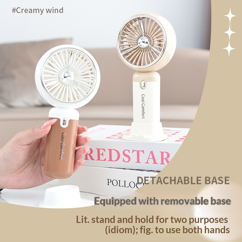 Premium Portable Rechargeable Mini Fan – USB Handheld & Desktop Cooling Fan with 3 Speed Modes