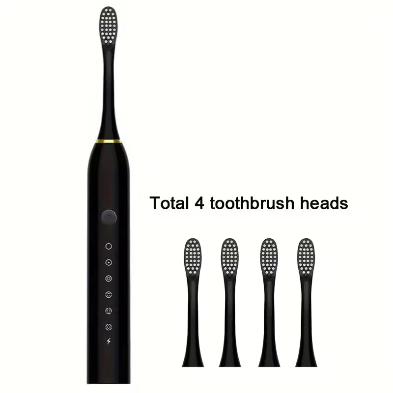 Dentonex Rechargeable Electric Toothbrush, 3 Cleaning Modes, 4 Brush Heads, Easy to carry