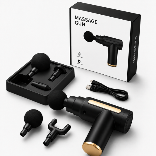 Professional Massage Gun | 6 Speed Levels | 4 Interchangeable Heads | Deep Tissue Relief